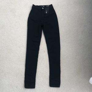 High waisted skinny jeans